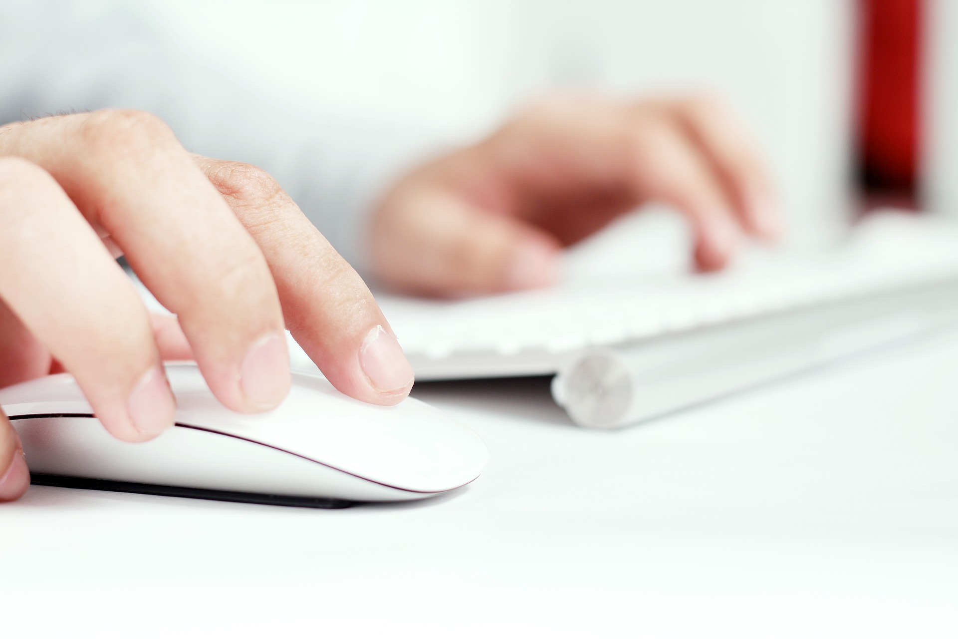 Employee working with computer to digitizing the buying and offer process